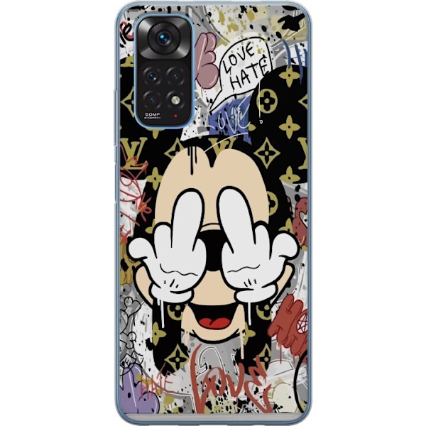 Xiaomi Redmi Note 11 Genomskinligt Skal Mickey Mouse