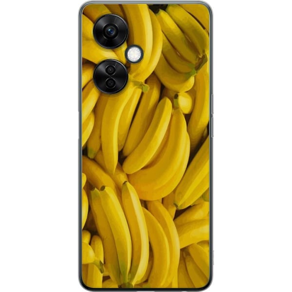 OnePlus Nord CE 3 Lite Genomskinligt Skal Banana Pattern – lekfullt mönster med gula bananer