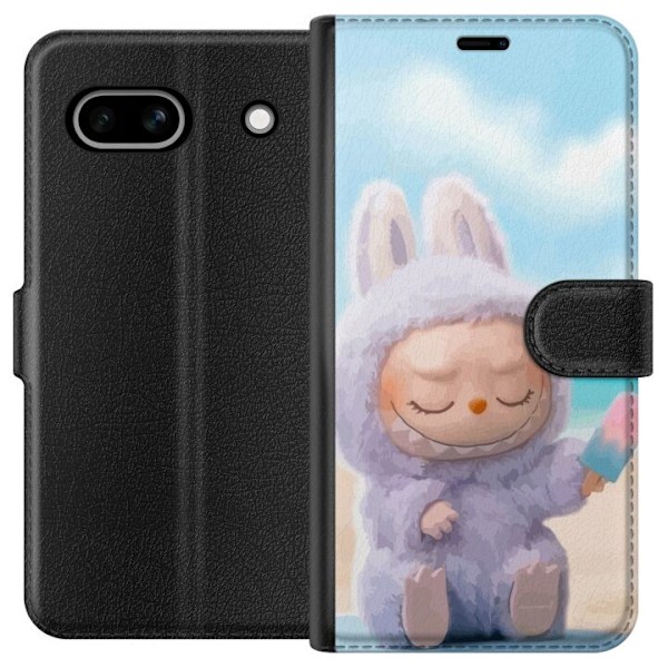 Google Pixel 7a Lompakkokotelo Labubu Vaaleanpunainen Tunnelma