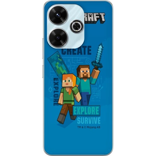 Xiaomi Redmi 13 Gennemsigtig cover Minecraft Huler