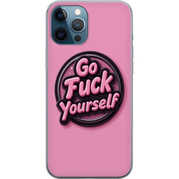Kompatibelt Mobildeksel til Apple iPhone 12 Pro Rosa 3D textposter