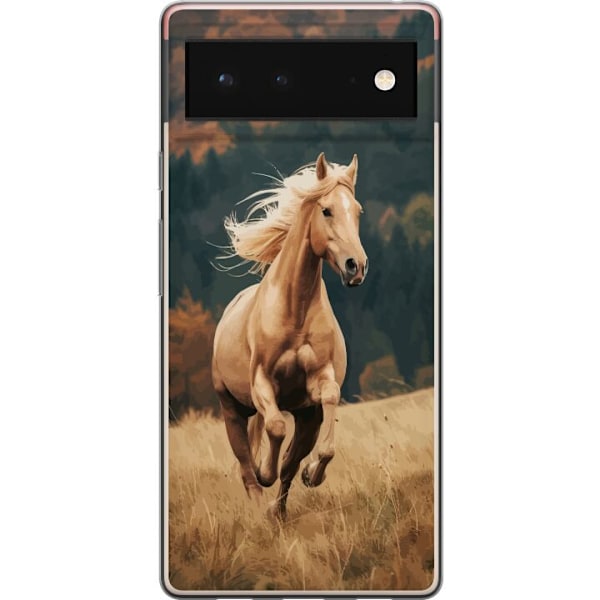 Google Pixel 6 Gjennomsiktig deksel Løpende Hest