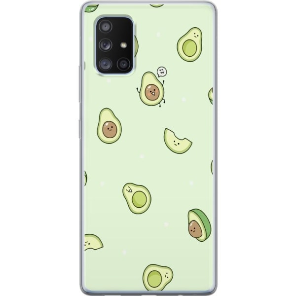 Samsung Galaxy A71 5G Gennemsigtig cover Avocado Mønster