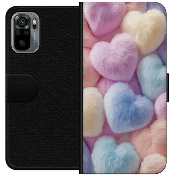 Xiaomi Redmi Note 10S Lommeboketui Hjerter Kjærlighet Grafisk Design Romantisk Motiv Populært Symbol Grafisk Mønster Dekorasjon