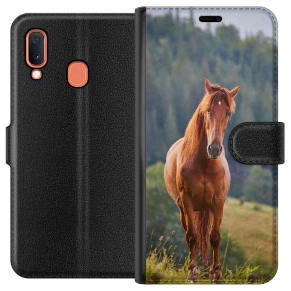 Samsung Galaxy A20e Plånboksfodral Hästar