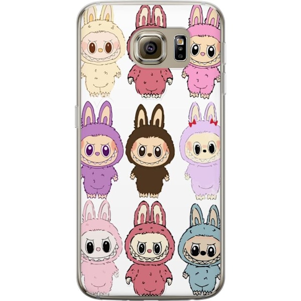 Samsung Galaxy S6 Gennemsigtig cover Labubu Pink Monster - Pop