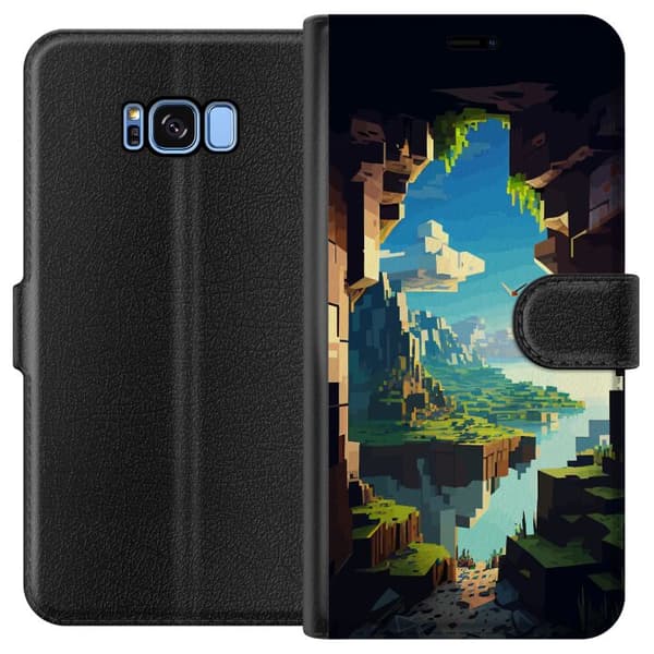Kompatibelt Plånboksfodral till Samsung Galaxy S8 Minecraft
