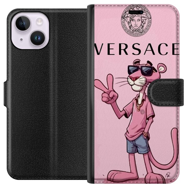 Apple iPhone 14 Tegnebogsetui Pink Panter Mærke