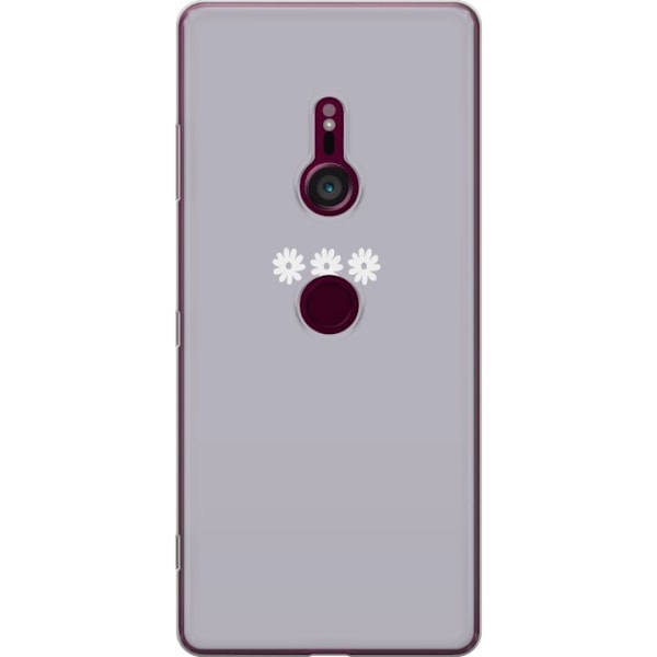 Sony Xperia XZ3 Läpinäkyvä kuori Lila Blomminimalismi - tyylikäs kukkakuva lila taustalla