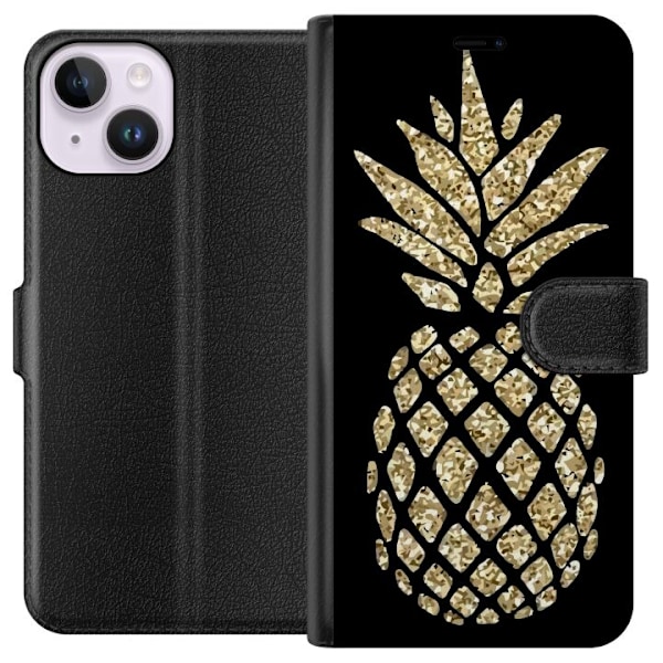 Apple iPhone 15 Lommeboketui Ananas