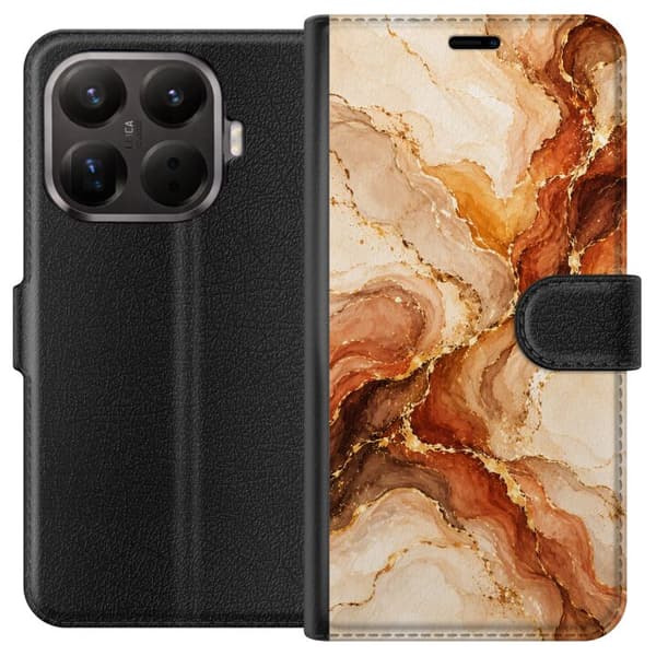 Kompatibelt Plånboksfodral till Xiaomi 15T Pro Höstagat beige