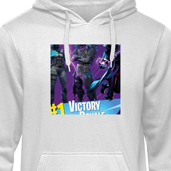 Barn-Hoodie | Mjuk Huvtröja för Barn Fortnite grå 5-6 År