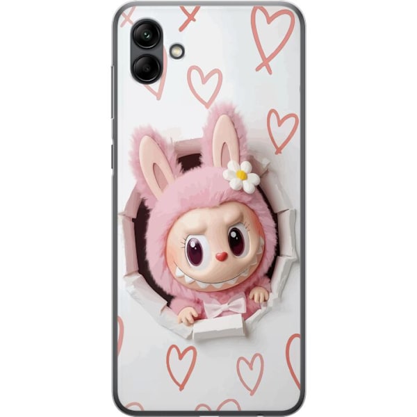 Samsung Galaxy A05 Läpinäkyvä kuori Labubu Sydän Taustakuva Pop Mart Rakkausteema Hahmodesign Suosittu Motiivi Keräilytaideteossarja