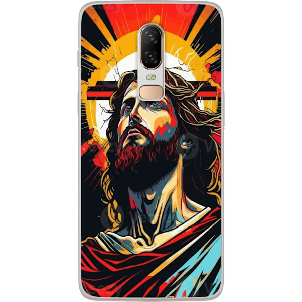 OnePlus 6 Läpinäkyvä kuori Jeesus ja Kortti - uskonnollinen