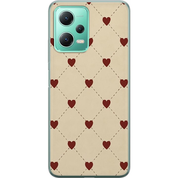 Xiaomi Redmi Note 12 Genomskinligt Skal Heart Grid