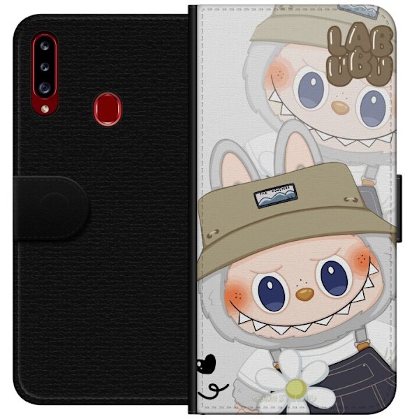 Samsung Galaxy A20s Tegnebogsetui Labubu Minimal Mood - Enkel