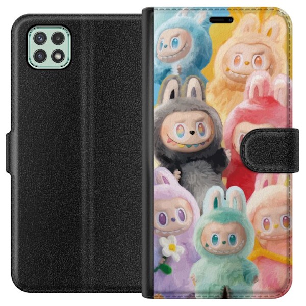 Samsung Galaxy A22 5G Plånboksfodral Labubu Sketch Style –