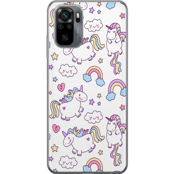 Xiaomi Redmi Note 10S Gennemsigtig cover Unicorn Mønster