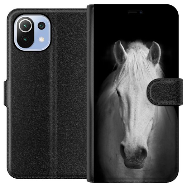 Xiaomi Mi 11 Lite Tegnebogsetui Hvid Hest