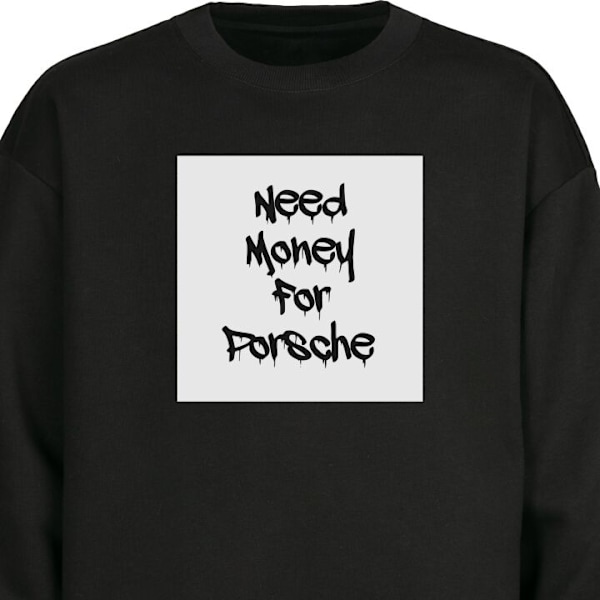 Sweatshirt for Voksen | Klassisk Collegegenser Porsche svart XXL