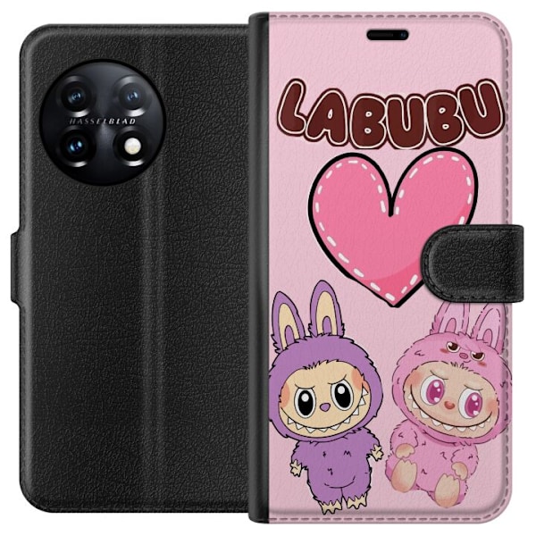 OnePlus 11R Lompakkokotelo Labubu Pink Monster