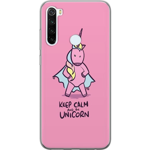 Xiaomi Redmi Note 8 Genomskinligt Skal Keep Calm Enhörning