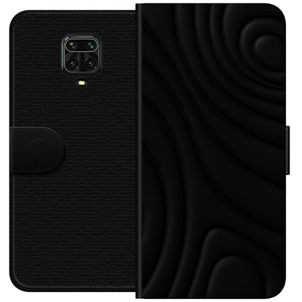 Xiaomi Redmi Note 9S Lommeboketui Svarte Bølger