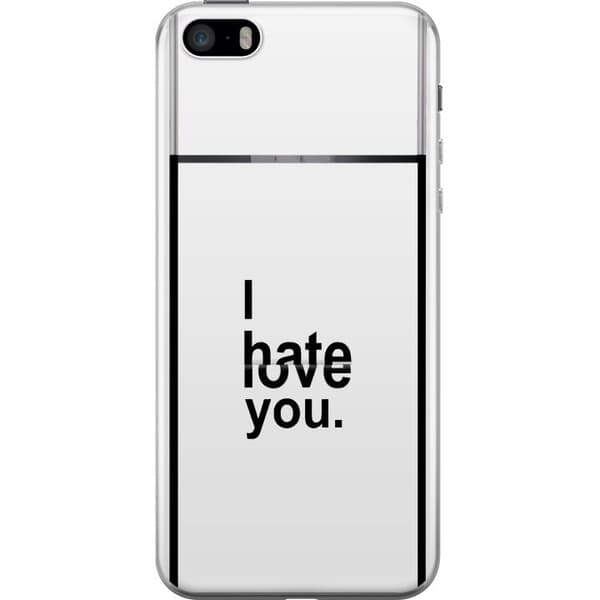 Kompatibelt Mobilskal till Apple iPhone 5s I Hate Love You vit