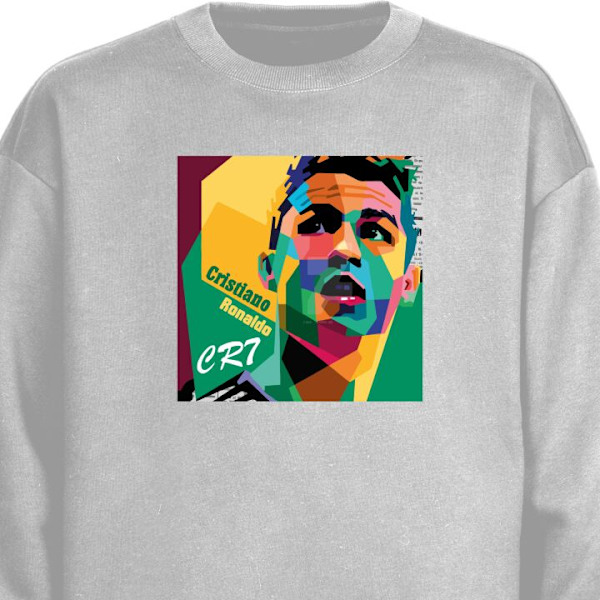 Sweatshirt for Voksen | Klassisk Collegegenser Ronaldo grå S