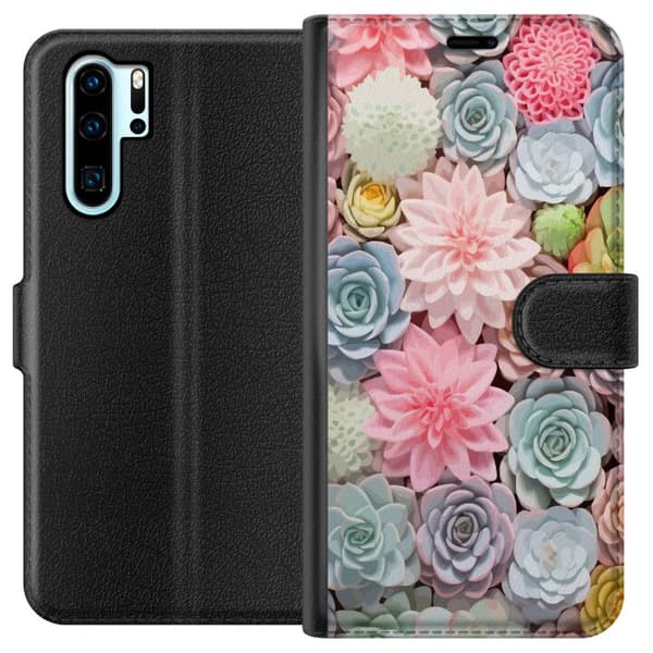 Kompatibel Tegnebogsetui til Huawei P30 Pro Grønne planter
