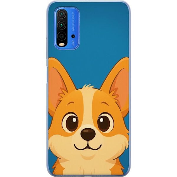 Xiaomi Redmi Note 9 4G Läpinäkyvä kuori Hello Corgi