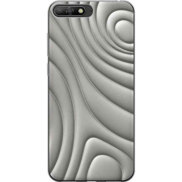 Huawei Y6 (2018) Gennemsigtig cover Sølvbølger
