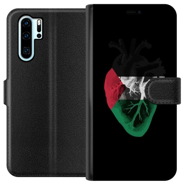 Kompatibel Tegnebogsetui til Huawei P30 Pro Palestina Hjerte