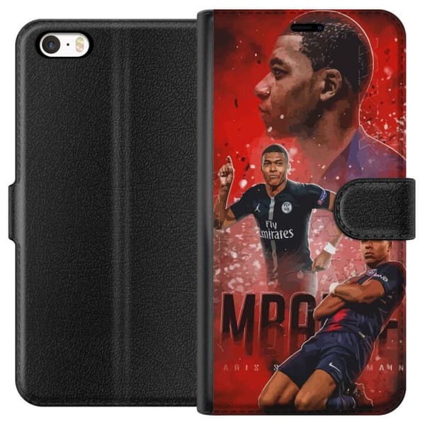 Kompatibelt Plånboksfodral till Apple iPhone SE (2016) Mbappe
