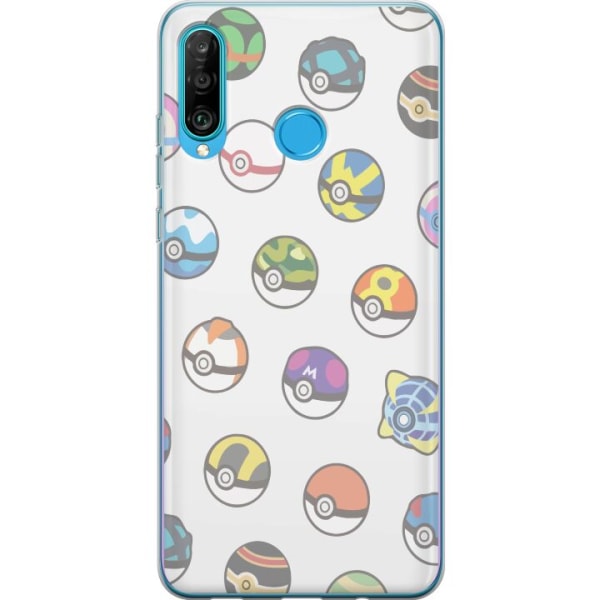 Huawei P30 lite Genomskinligt Skal Pokemon