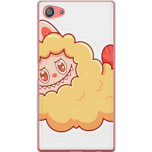 Sony Xperia Z5 Compact Genomskinligt Skal Labubu Tvättbjörn Pop Mart Figur Samlarobjekt Söt Design Populärt Motiv Art Toy Kreativ Figurserie