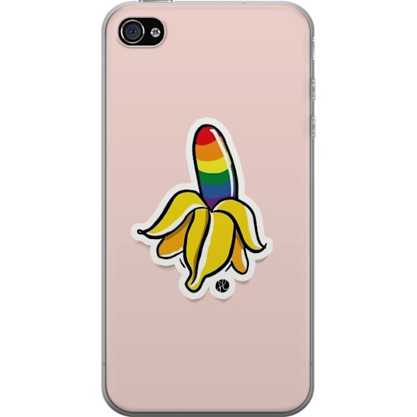 Apple iPhone 4 Gennemsigtig cover Glad Banan