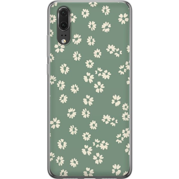 Huawei P20 Genomskinligt Skal Blomsterdröm – färgglatt blommönster
