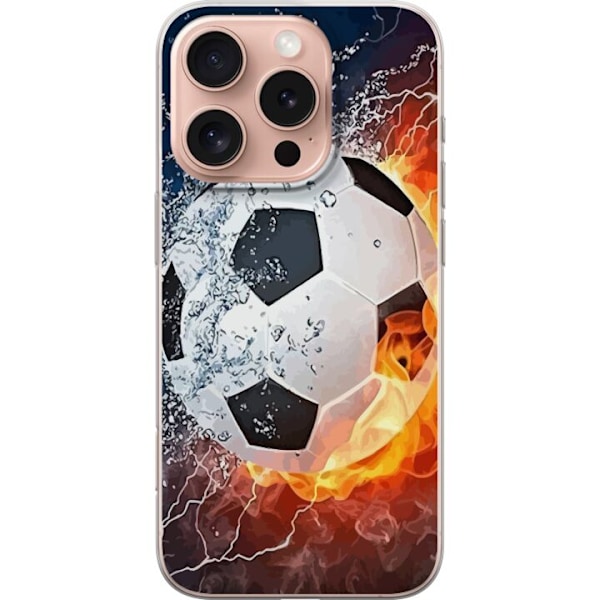 Apple iPhone 16 Pro Gennemsigtig cover Fodbold Ild