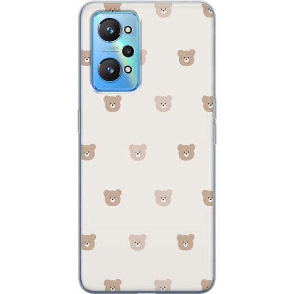 Realme GT Neo2 Läpinäkyvä kuori Teddy-tausta - söpöt tedd