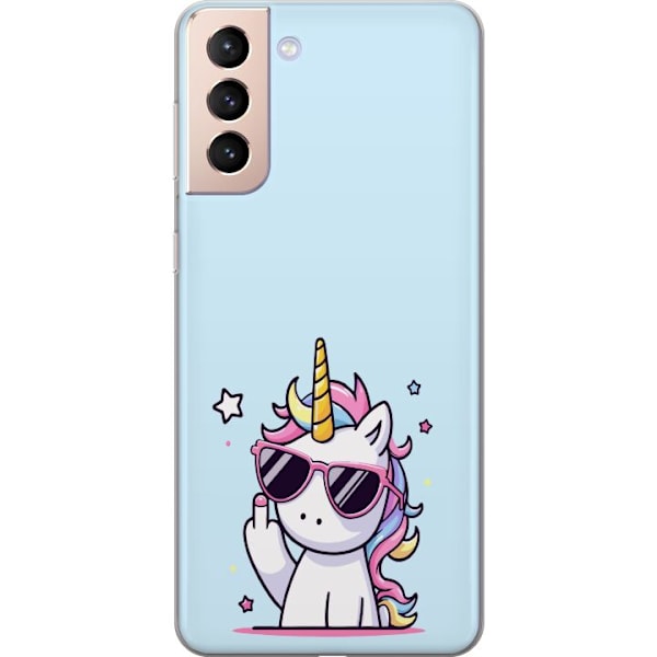 Samsung Galaxy S21 Genomskinligt Skal Unicorn