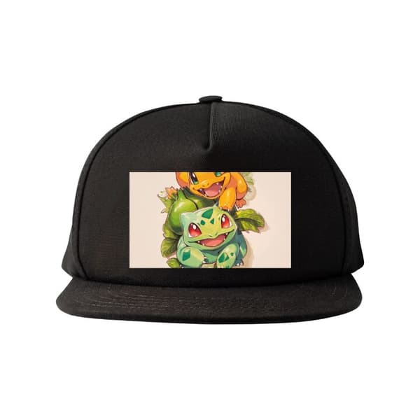 Snapback-lue svart one size