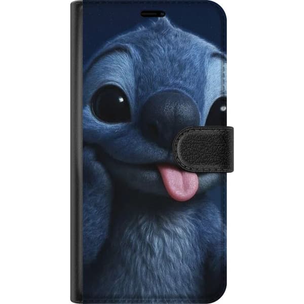 Kompatibelt Plånboksfodral till Apple iPhone 18 Pro Blå rymdvarelse med busigt leende blå