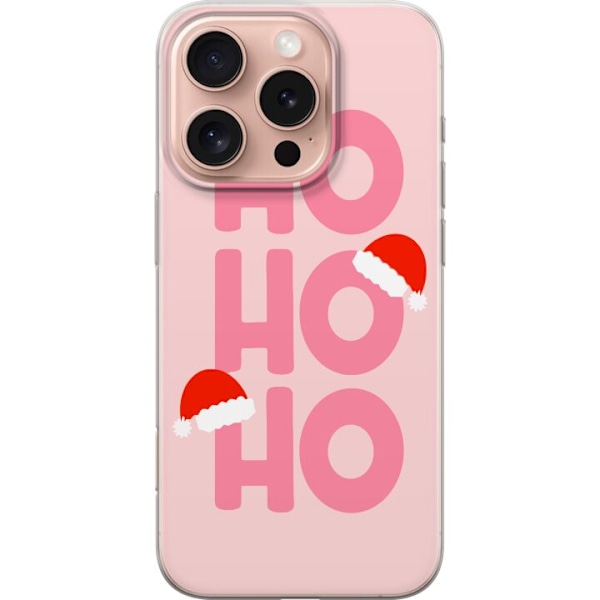 Apple iPhone 16 Pro Gennemsigtig cover Ho Ho Ho - Glædelig Ju