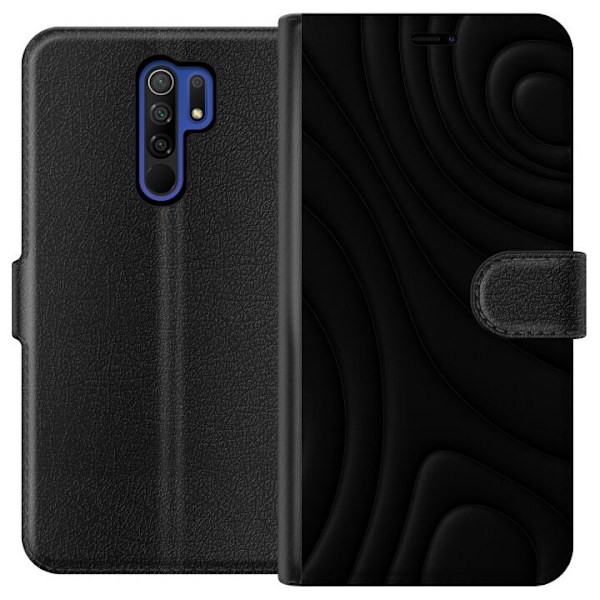 Xiaomi Redmi 9 Lompakkokotelo Tummat Aallot