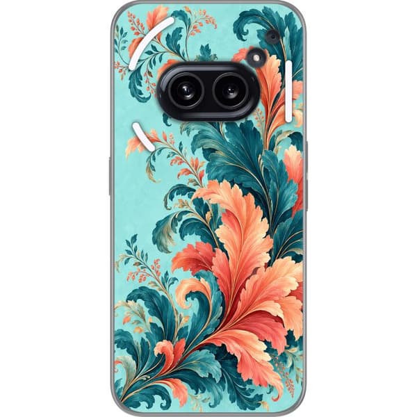Kompatibelt Mobildeksel til Nothing Phone (2a) Plus Korallornament turkis
