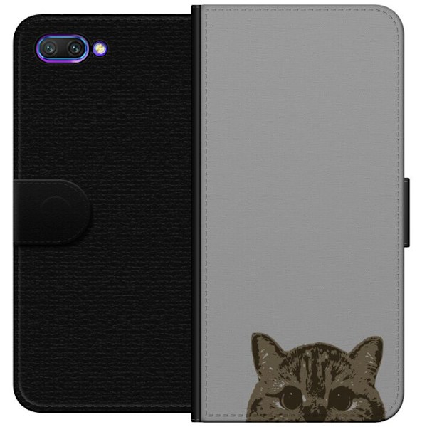 Honor 10 Lommeboketui Grå Kattblikk - stilren katte design me