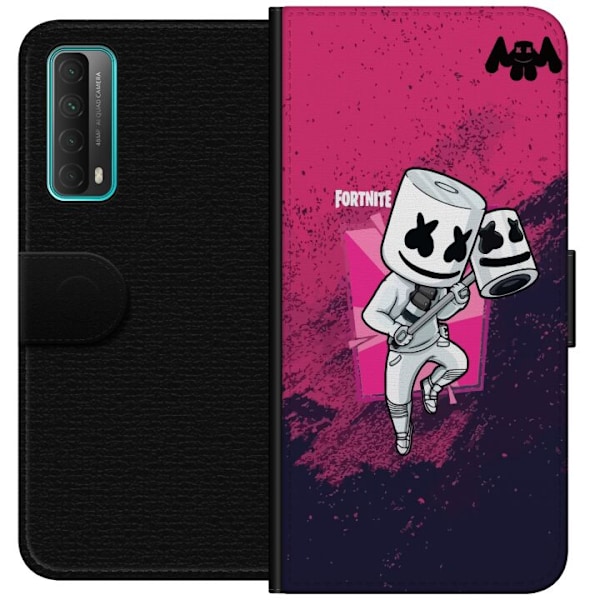Huawei P smart 2021 Plånboksfodral Marshmello Fortnite Skin Emote Gaming DJ Karaktär Populärt Motiv Barn Ungdom Trend