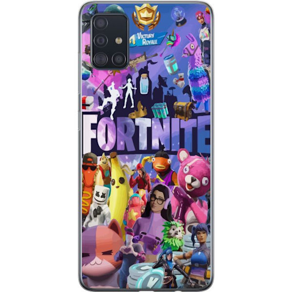 Samsung Galaxy A51 Gennemsigtig cover Fortnite Karakterer Spilmotiver Ikon Gaming Design Populær Kamp Royale Børne Spilkarakterer Motiv