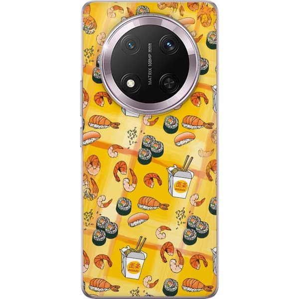 Kompatibelt Mobildeksel til Honor Magic7 Lite Sushi räkor och nudlar gul